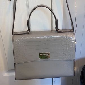 Kate Spade Gray Crocodile Inspired Crossbody Bag Handbag